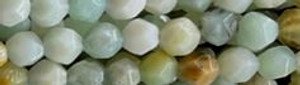 8mm Amazonite Faceted Hexagon Beads 15.5" [v1566]