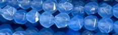 8mm Blue Agate Faceted Hexagon Beads 15.5" [v1573]