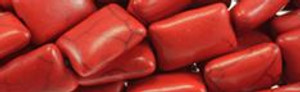 10x14mm Red Magnesite Rectangle Beads t538r 15.5" [v1741]