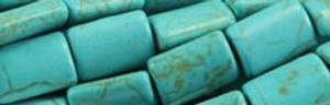 10x14mm Blue Turquoise Rectangle Beads t548b 15.5" [v1746]