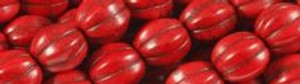 10mm Red Magnesite Rope Beads t511r 15.5" [v2074]