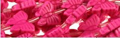 13x15mm Pink MagnesiteButterfly Beads t465f 15.5" [v2099b]