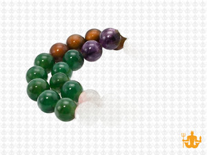 10mm  Multi-Colors Jade & Agate Beads 15.5" [10x65]