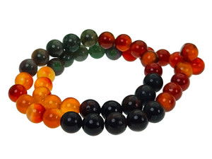 10mm  Multi-Colors Jade & Agate Beads 15.5" [10x66]
