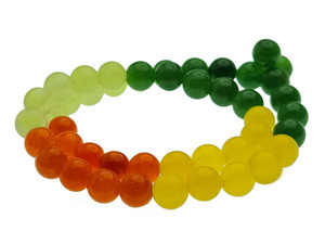 10mm  Multi-Colors Jade & Agate Beads 15.5" [10x73]