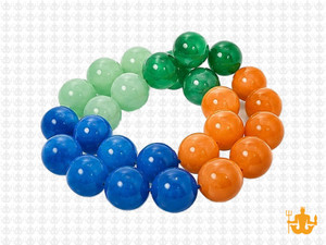 10mm  Multi-Colors Jade & Agate Beads 15.5" [10x75]