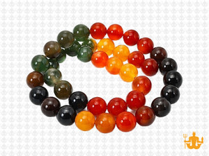 8mm  Multi-Colors Jade & Agate Beads 15.5" [8x66]