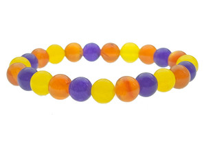 4mm Carnelian  & Jade Bracelet 7.5" [b1x62]