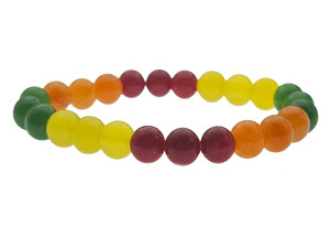4mm Carnelian  & Jade Bracelet 7.5" [b1x69]