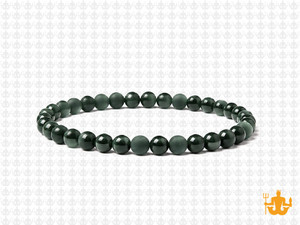 4mm Onyx & Matte Onyx Bracelet 7.5" [b1x73]