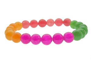 6mm Carnelian, Aventuine & Jade Bracelet 7.5" [b2x52]