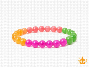6mm Carnelian, Aventuine & Jade Bracelet 7.5" [b2x52]