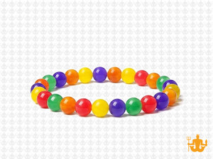 6mm Carnelian  & Jade Bracelet 7.5" [b2x56]