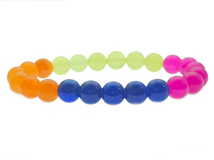 6mm Carnelian  & Jade Bracelet 7.5" [b2x68]