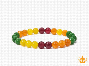 6mm Carnelian  & Jade Bracelet 7.5" [b2x69]