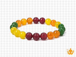 8mm Carnelian  & Jade Bracelet 7.5" [b3x69]