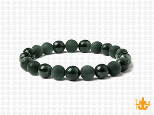 8mm Onyx & Matte Onyx Bracelet 7.5" [b3x73]