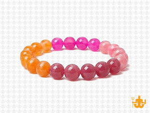 8mm Carnelian  & Jade Bracelet 7.5" [b3x79]