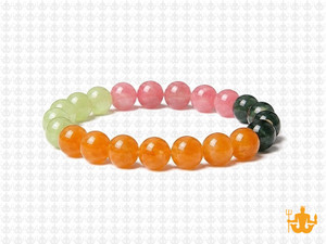 8mm Carnelian, Onyx  & Jade Bracelet 7.5" [b3x84]