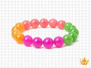 10mm Carnelian, Aventuine & Jade Bracelet 7.5" [b4x52]