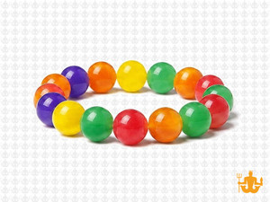 10mm Carnelian  & Jade Bracelet 7.5" [b4x56]