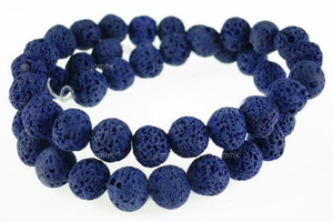 12mm Volcano Lapis Lava Round Beads 15.5" dyed [12kl]