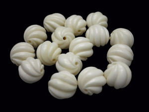 18mm Natural Buffalo Bone Rope Beads 3pcs. A Grade [zb212]