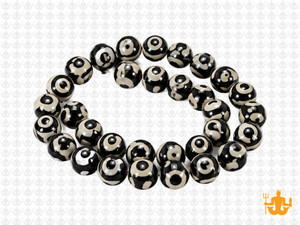8mm Tibetan Dzi  Agate Round Beads 15.5" natural [8m71]