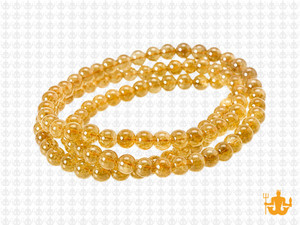 4mm Golden Rutilated Round Beads 15.5", Natural [4m7]