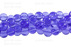 12mm Blue Quartz Round Beads 15.5" synthetic [12a36a]