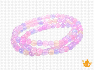 4mm Mixing Jade & Quartz Round Beads 15.5", dyed [4x94]