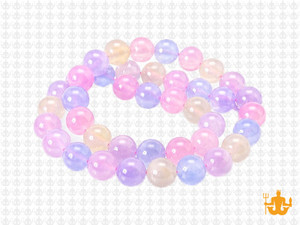 8mm Mixing Jade & Quartz Round Beads 15.5", dyed [8x94]