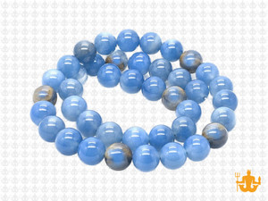 8mm Blue Calcite Round Beads 15.5", Natural [8m6]