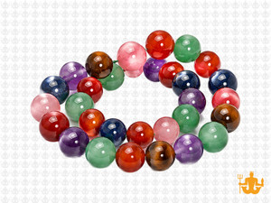 10mm 7 Chakra Round Beads 15.5", Natural [10m54]