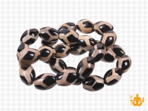 10mm Tibetan Dzi  Agate Oval Beads 15.5" natural  [10m74]