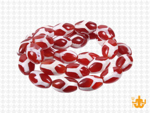 10mm Tibetan Dzi  Agate Oval Beads 15.5" natural  [10m75]