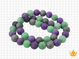 8mm Matte Amethyst, Aventurine, Hematite Round Beads 15.5", Natural [8x93m]