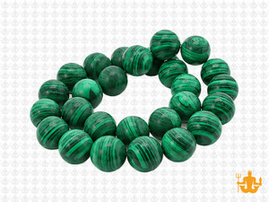 10mm Matte Malachite Round Beads 15.5", Natural [10m9m]