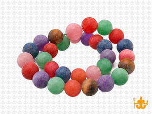 10mm Matte 7 Chakra Round Beads 15.5", Natural [10m54m]