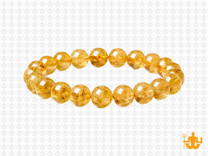 8mm Golden Rutilated Bracelet 7.5", Natural [b3m7]