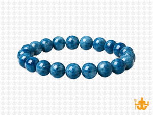 8mm Blue Apatite Bracelet 7.5", Natural [b3m8]