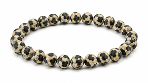 8mm Tibetan Dzi  Agate Bracelet 7.5" natural  [b3m70]