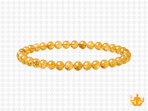 4mm Golden Rutilated Bracelet 7.5", Natural [b1m7]