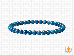 4mm Blue Apatite Bracelet 7.5", Natural [b1m8]