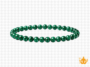 4mm Malachite Bracelet 7.5", Natural [b1m9]