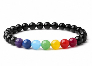 4mm7 Chakra Bracelet 7.5", Natural [b1m50]