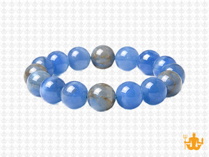 10mm Blue Calcite Bracelet 7.5", Natural [b4m6]