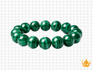 10mm Malachite Bracelet 7.5", Natural [b4m9]