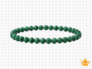 4mm Matte Malachite Bracelet 7.5", Natural [b1m9m]