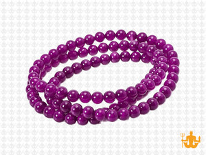 4mm Purple Jade Round Beads 15.5" dyed [4b72]